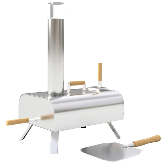 Four à Pizza Extérieur Portable en Inox – Cuisson au Bois, Prêt en 20 Minutes